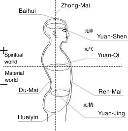 Bai-Huei point  on the upper palate